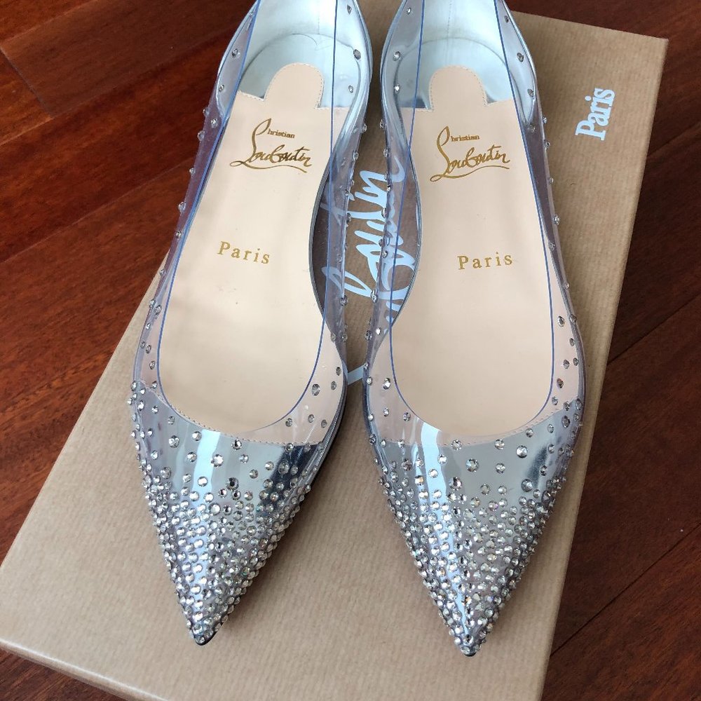 Christian Louboutin Degrastrass PVC Flats US6.5